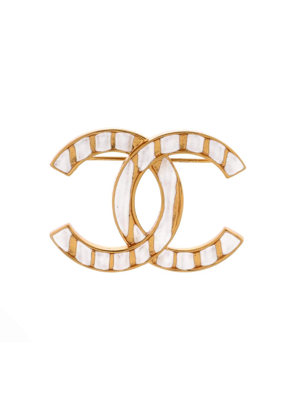 Chanel Cc Stripe Brooch Metal And #352447C72B